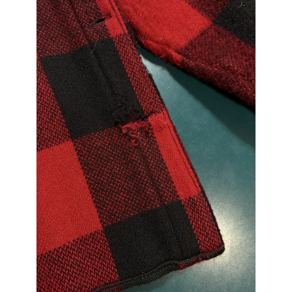 Vintage 70s Abercrombie & Fitch Chippewa Wool Shirt Jacket Buffalo Plaid Men's M - Picture 12 of 16